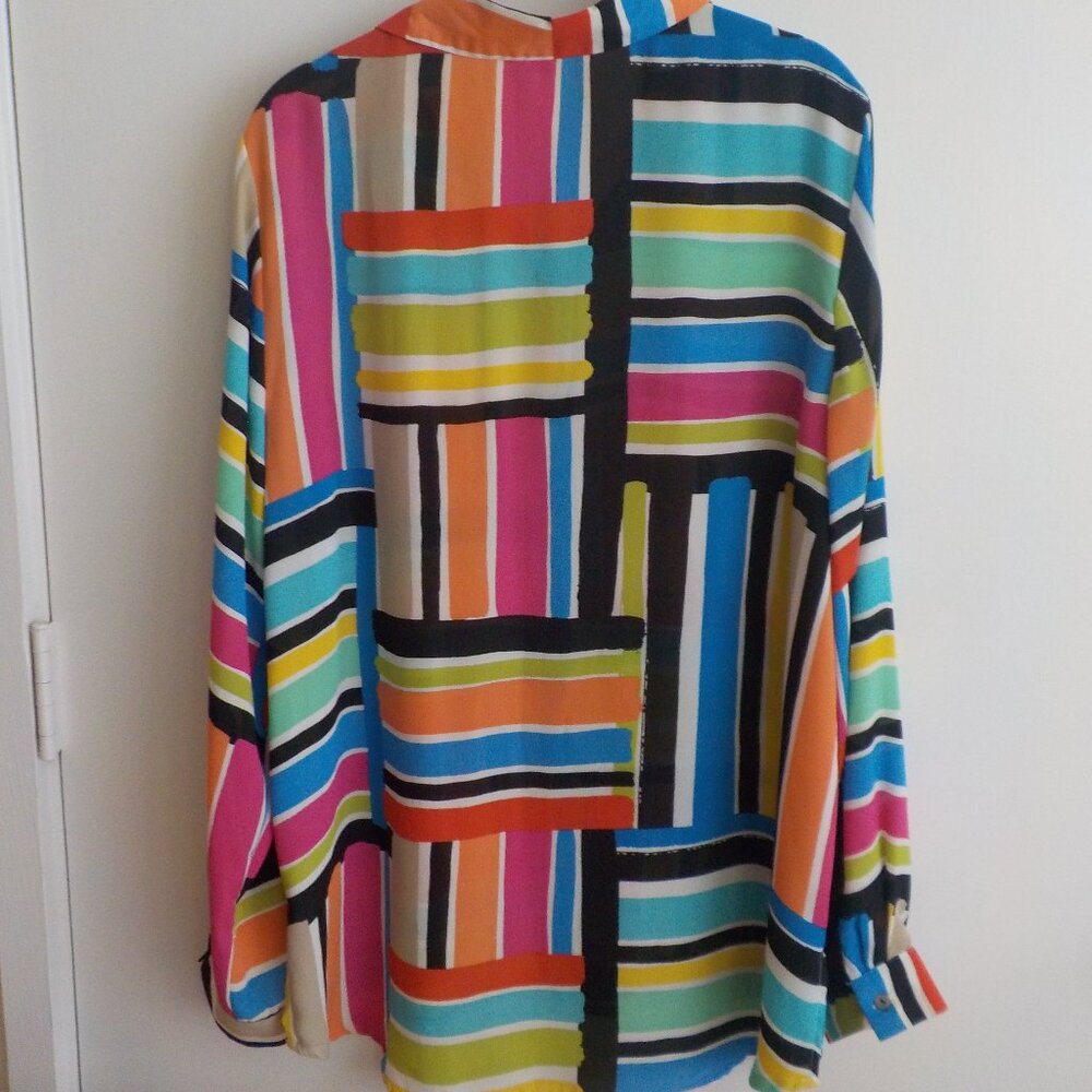 Spense Blouse - Large - Button Down - Multi Color… - image 5